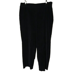 Talbots Woman 16 Corduroy Pants Navy Blue Stretch Side Zip Straight leg